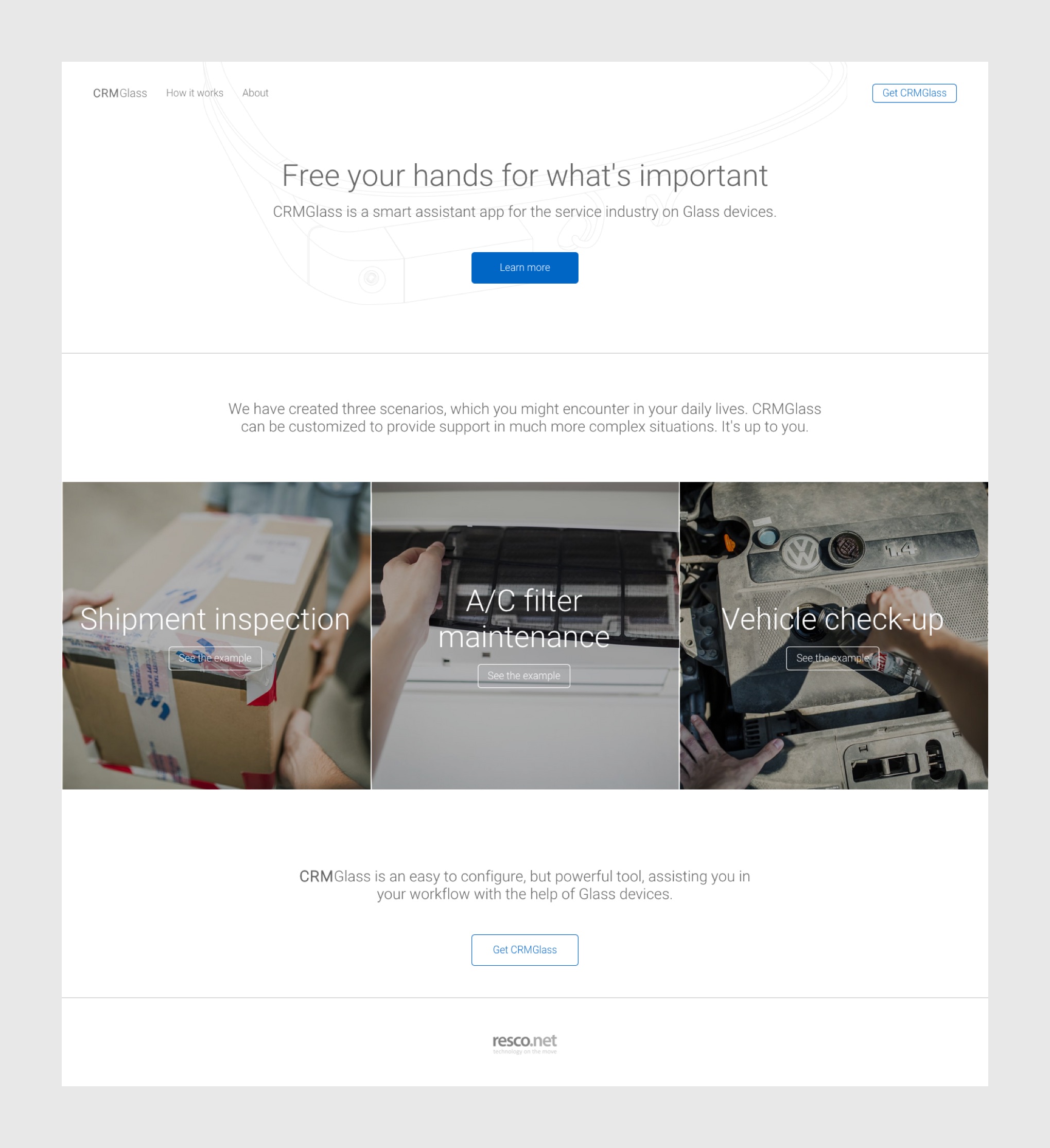 Glass CRM - Homepage