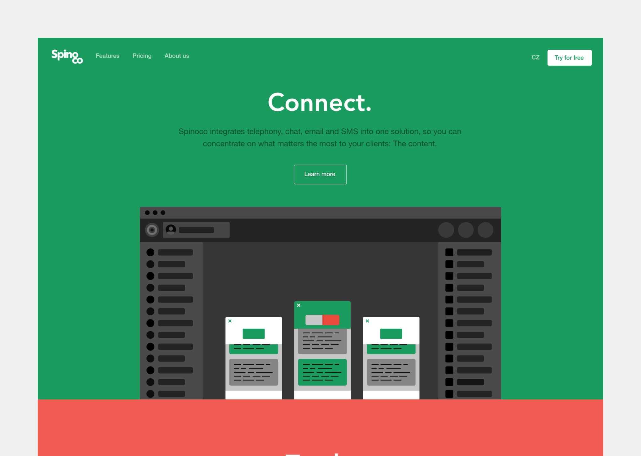 Spinoco - Marketing website